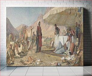 Πίνακας, A Frank Encampment in the Desert of Mount Sinai. 1842 - The Convent of St. Catherine in the Distance
