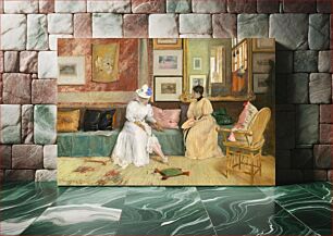 Πίνακας, A Friendly Call (1895) by William Merritt Chase