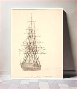 Πίνακας, A frigate seen from the stern by C.W. Eckersberg
