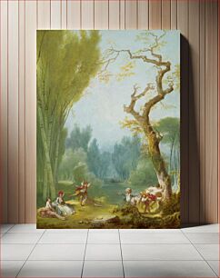Πίνακας, A Game of Horse and Rider (ca. 1775–1780) by Jean Honoré Fragonard