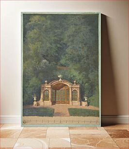Πίνακας, A garden pavilion in a forested landscape by Jules Lachaise and Eugène Pierre Gourdet