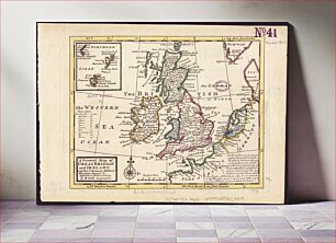 Πίνακας, A general map of Great Britain and Ireland : with part of Germany, Holland, Flanders, France &c. agreeable to modern history