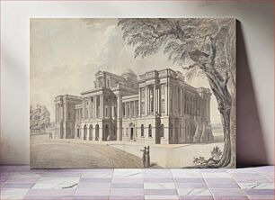 Πίνακας, A Georgian Mansion, front and side elevations