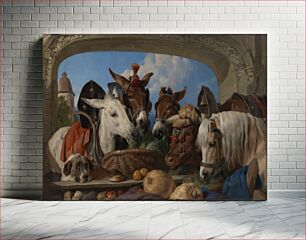 Πίνακας, A Group of Animals, Geneva by Sir Edwin Landseer and David Roberts