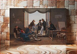Πίνακας, A Group of Danish Artists in Rome by Constantin Hansen