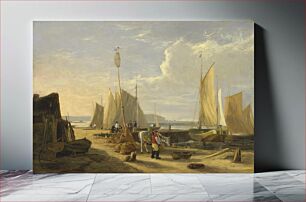 Πίνακας, A Harbor Scene in the Isle of Wight, Looking Towards the Needles
