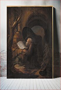 Πίνακας, A hermit by Gerard Dou