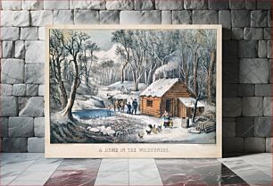 Πίνακας, A Home in the Wilderness, publisher Currier & Ives