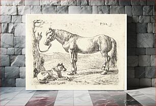 Πίνακας, A horse and a dog by Pieter Van Laer