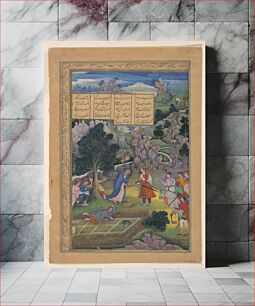 Πίνακας, "A King Offers to Make Amends to a Bereaved Mother", Folio from a Khamsa (Quintet) of Amir Khusrau Dihlavi, Amir Khusrau Dihlavi (author)