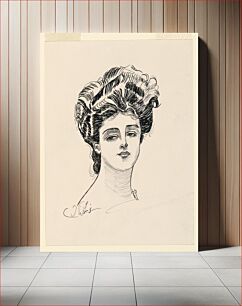 Πίνακας, A Lady's Head, from Scribner's "Eighty Drawings including the Weaker Sex", Charles Dana Gibson