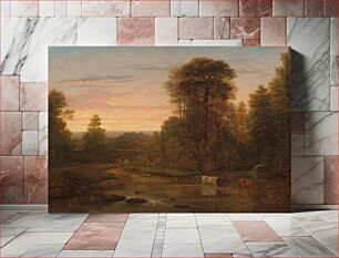 Πίνακας, A Landscape after Sunset (ca. 1819) by Washington Allston