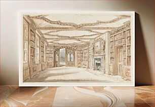 Πίνακας, A Library in Gothic Style, Charles James Richardson