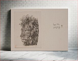 Πίνακας, A lion's head by P. C. Skovgaard