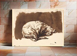 Πίνακας, A lying bear by Nicolai Abildgaard