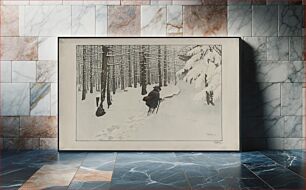 Πίνακας, [A man walking in the snow] / Engelhart, 1904