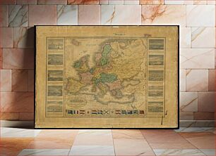 Πίνακας, A map of Europe, and the countries bordering on the Mediterranean & Black Seas, from the latest authorities