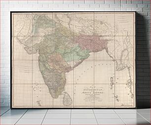 Πίνακας, A map of Hindoostan or the Mogul Empire (1788) by James Rennell