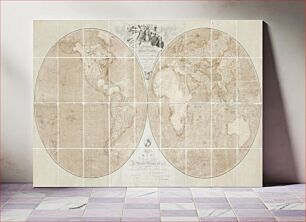 Πίνακας, A map of the world on a globular projection : exhibiting particularly the nautical researches of Captain James Cook, F
