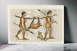 Πίνακας, A mosaic illustration of hunter gatherers taken from William MacKenzie’s National Encyclopaedia (1891)