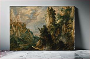 Πίνακας, A Mountainous Landscape with a Waterfall by Kerstiaen de Keuninck