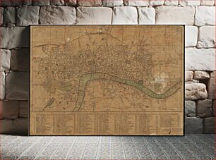 Πίνακας, A new and accurate plan of London, Westminster and the Borough of Southwark, with all the additional streets, squares, &c : also the improved roads, to the year 1781
