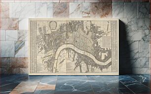 Πίνακας, A New and Exact Plan of the City of London and Suburbs thereof....1739