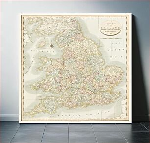 Πίνακας, A new map of England (1811) by John Cary