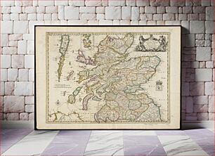 Πίνακας, A new map of Scotland with the roads