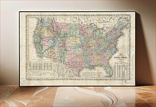 Πίνακας, A new map of the United States of America