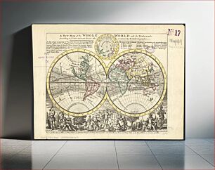 Πίνακας, A new map of the whole world with the trade winds according to ye latest and most exact observations
