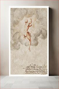 Πίνακας, A Nude Male Seen from the Back in Clouds (1602) by Daniel Fröschl