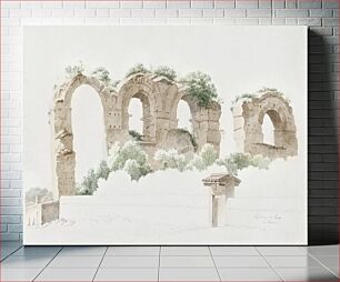 Πίνακας, A Part of an Aqueduct in Rome (ca. 1809–1812) by Joseph August Knip
