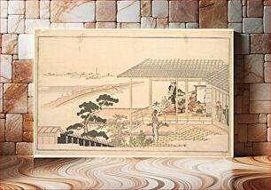 Πίνακας, A Party of Merrymakers in a House in the Yoshiwara on a Moonlight Night by Utamaro Kitagawa (1754–1806)