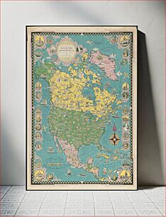 Πίνακας, A pictorial map of North America