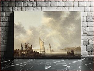 Πίνακας, A Pier Overlooking Dordrecht (early 1640s) by Aelbert Cuyp