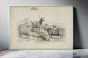 Πίνακας, A prize herd (1881) by Currier & Ives