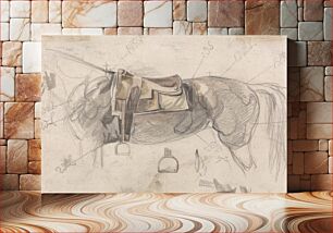 Πίνακας, A Racing Saddle on a Horse's Back, With Details of Stirrup