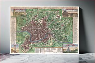 Πίνακας, A radiant full color example of John Sennex's 1721 map of Rome