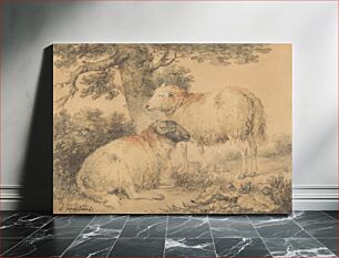 Πίνακας, A Ram and Ewe in a Landscape