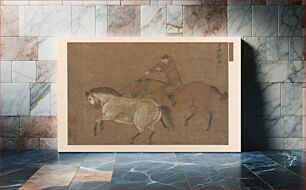 Πίνακας, A Rider Lassoing a Horse, Zhao Yong
