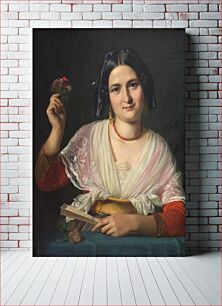 Πίνακας, A Roman woman in carnival costume by Wilhelm Marstrand