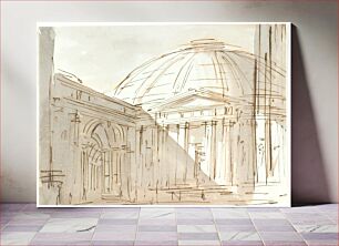 Πίνακας, A round building (Pantheon?) by Aron Wallick