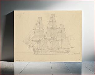 Πίνακας, A Russian frigate. by C.W. Eckersberg