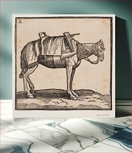 Πίνακας, A saddled-up carrier-horse by Melchior Lorck