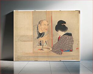 Πίνακας, "A Scolding" (Ochiyo), illustration from Bugei Kurabu (Literary Club)