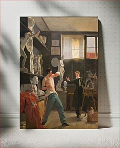 Πίνακας, A Sculptor in his Studio Working from the Life by Wilhelm Ferdinand Bendz