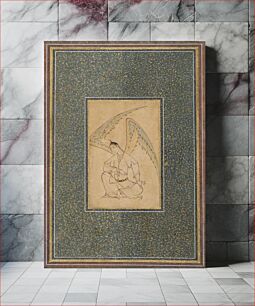 Πίνακας, A Seated Angel (Peri), Mounted on an album leaf