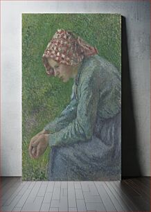 Πίνακας, A Seated Peasant Woman (1885) by Camille Pissarro