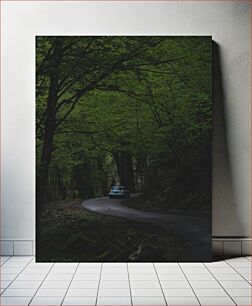 Πίνακας, A Serene Drive Through the Forest Γαλήνια οδήγηση μέσα από το δάσος